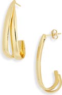 ARGENTO VIVO Sculptural J-Hoop Earrings