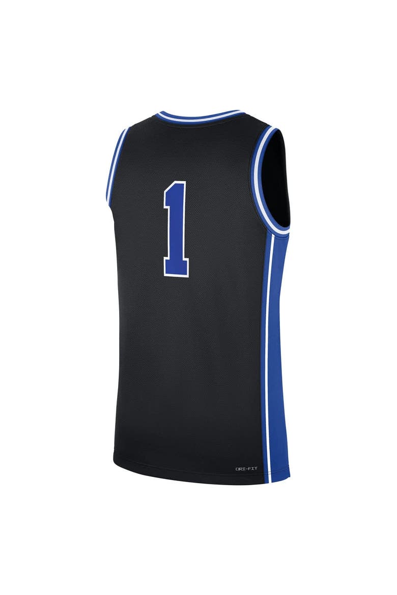 Men's Nike #1 Black Duke Blue Devils Alternate Replica Jersey, Alternate, color, Black