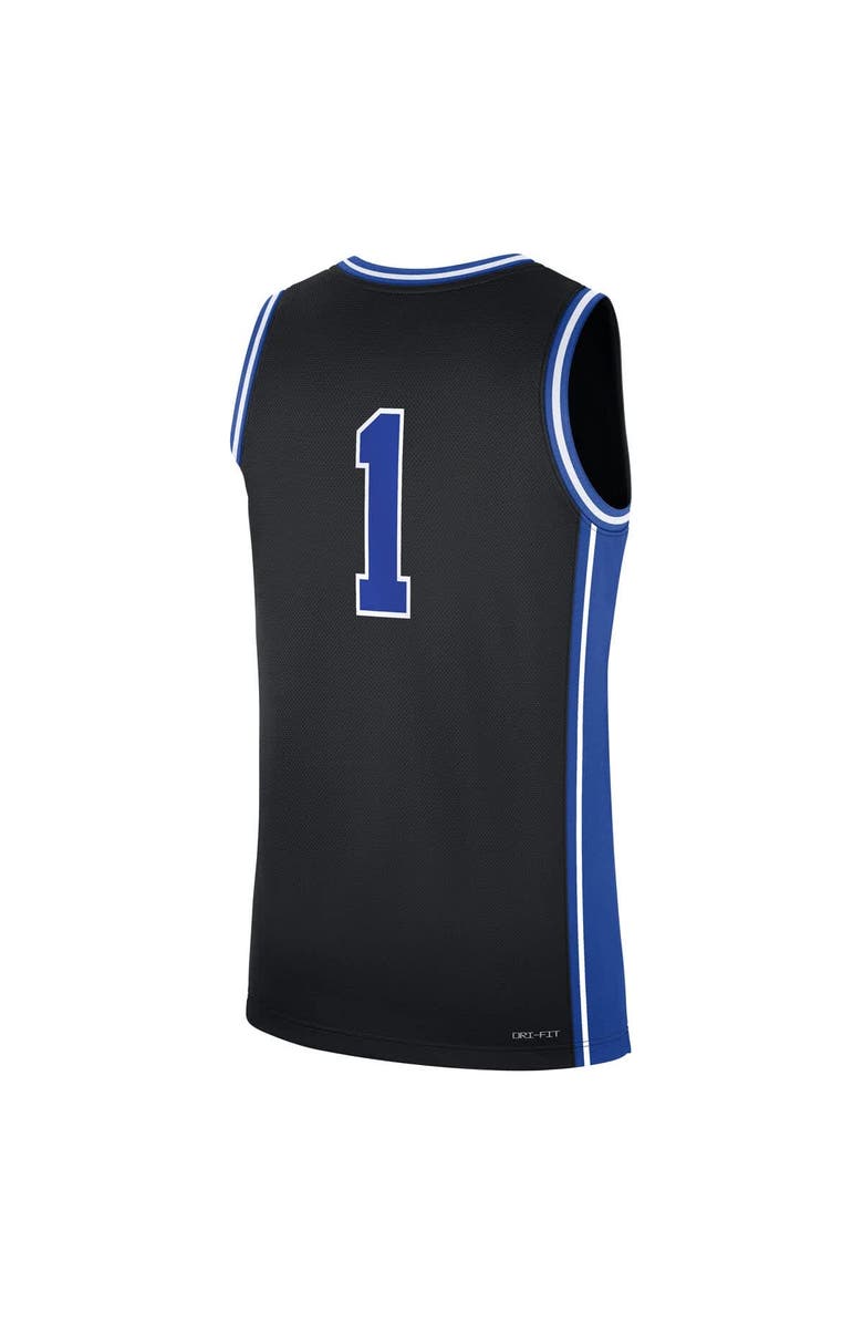 Nike Men
s Nike #1 Black Duke Blue Devils Alternate Replica Jersey, Alternate, color, Black