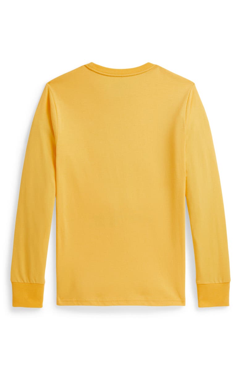 Polo Ralph Lauren Kids' Polo Bear Cotton Jersey Long Sleeve T-Shirt, Alternate, color, Bear Chrome Yellow