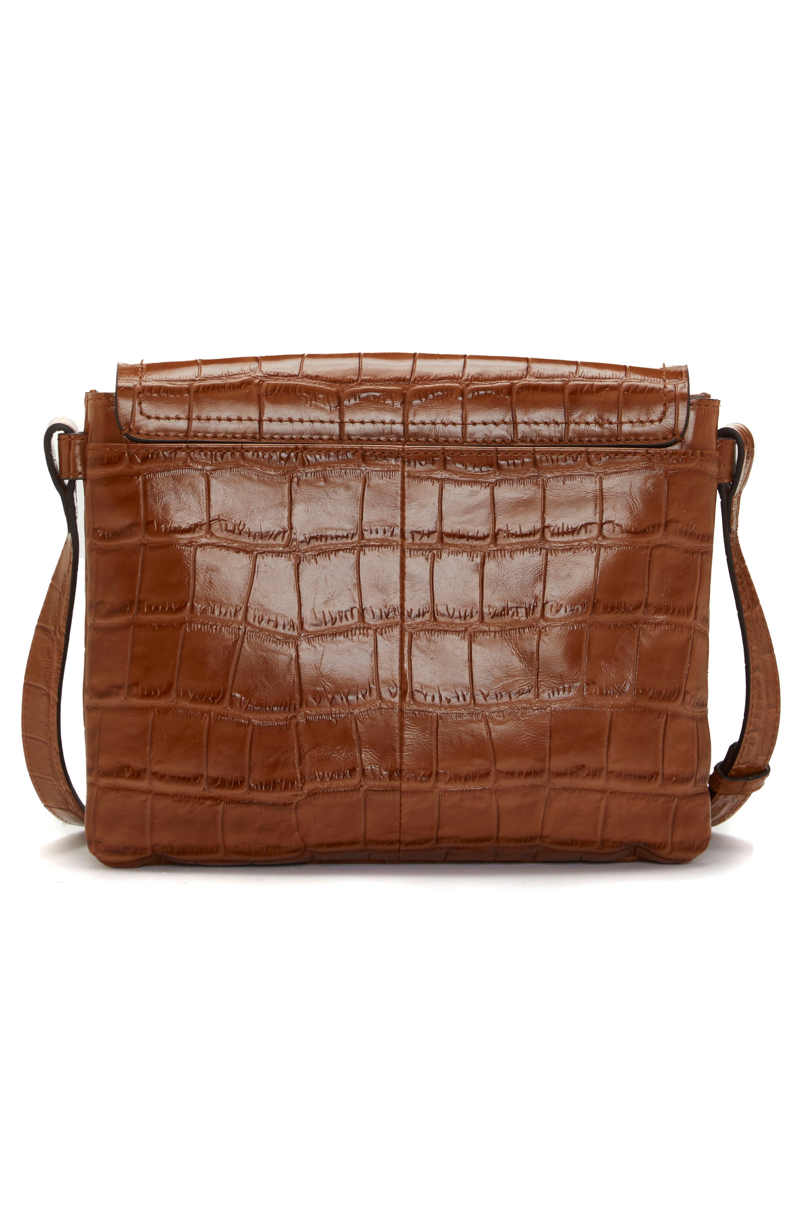Vince Camuto Boice Croc Embossed Leather Shoulder Bag, Alternate, color, 