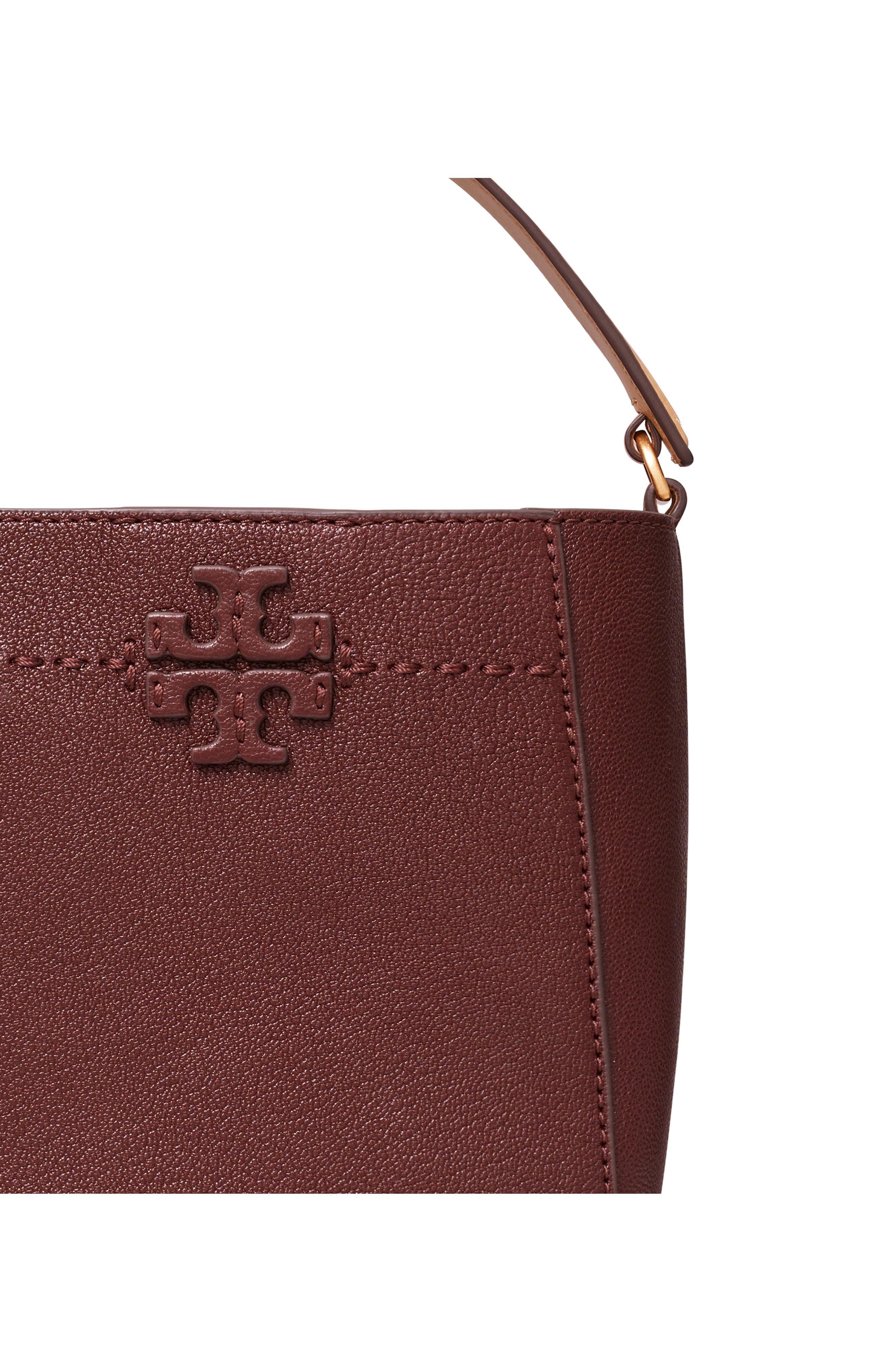 Tory Burch Small McGraw Leather Bucket Bag, Alternate, color, 