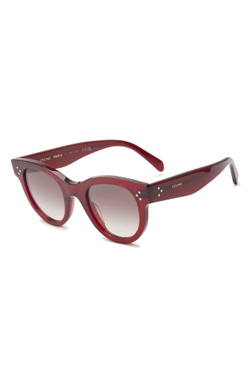 Celine Bold 3 Dots 48mm Square Sunglasses In Burgundy
