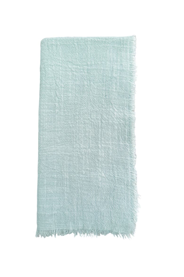 Cotton Gauze Fringe Napkins- Set of 4, Alternate, color, Mint Green