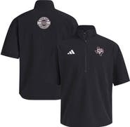 adidas Men's adidas Black Texas A&M Aggies 2024 Half-Zip Short Sleeve Training Jacket