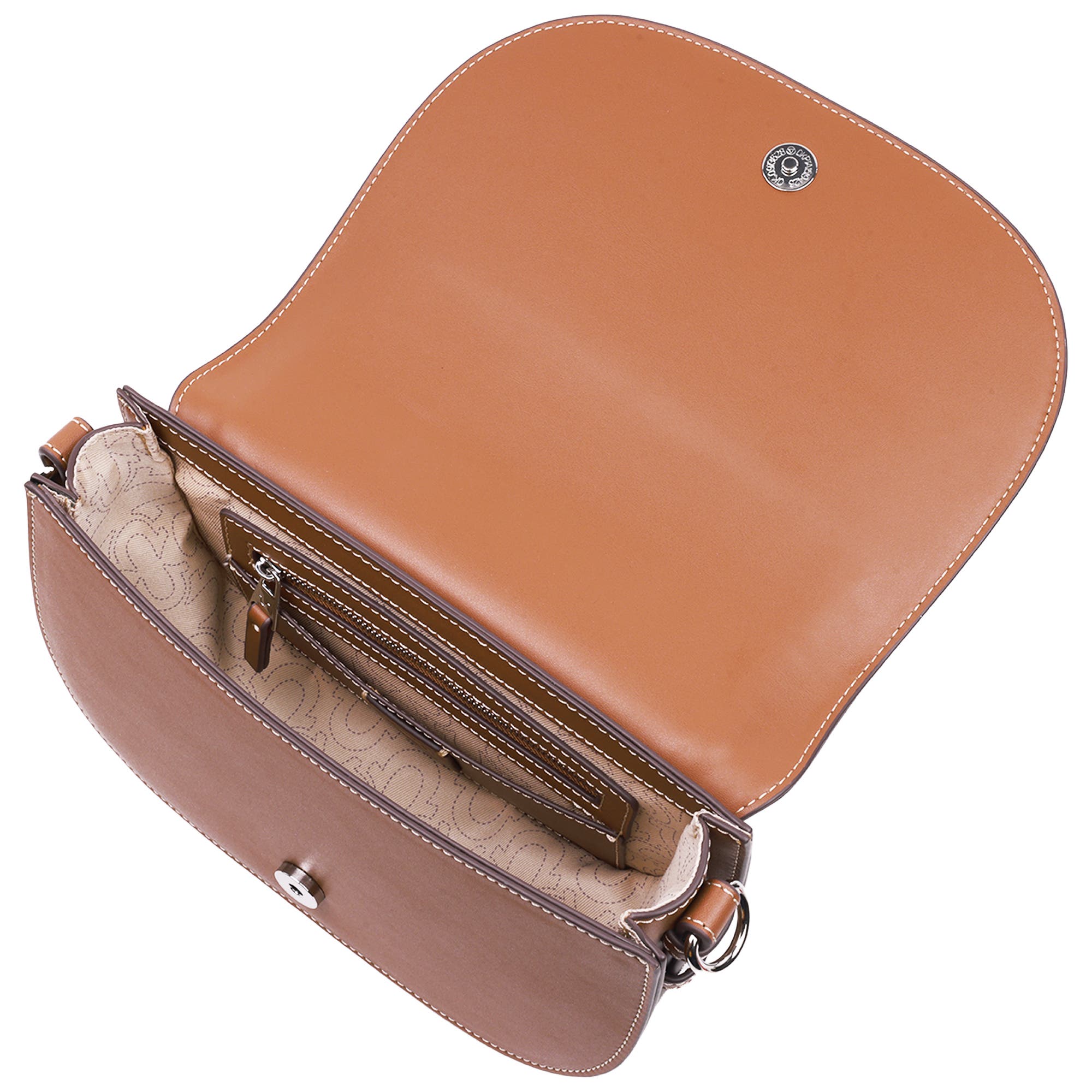 True Religion Studded Logo Denim Flap Bag, Alternate, color, 