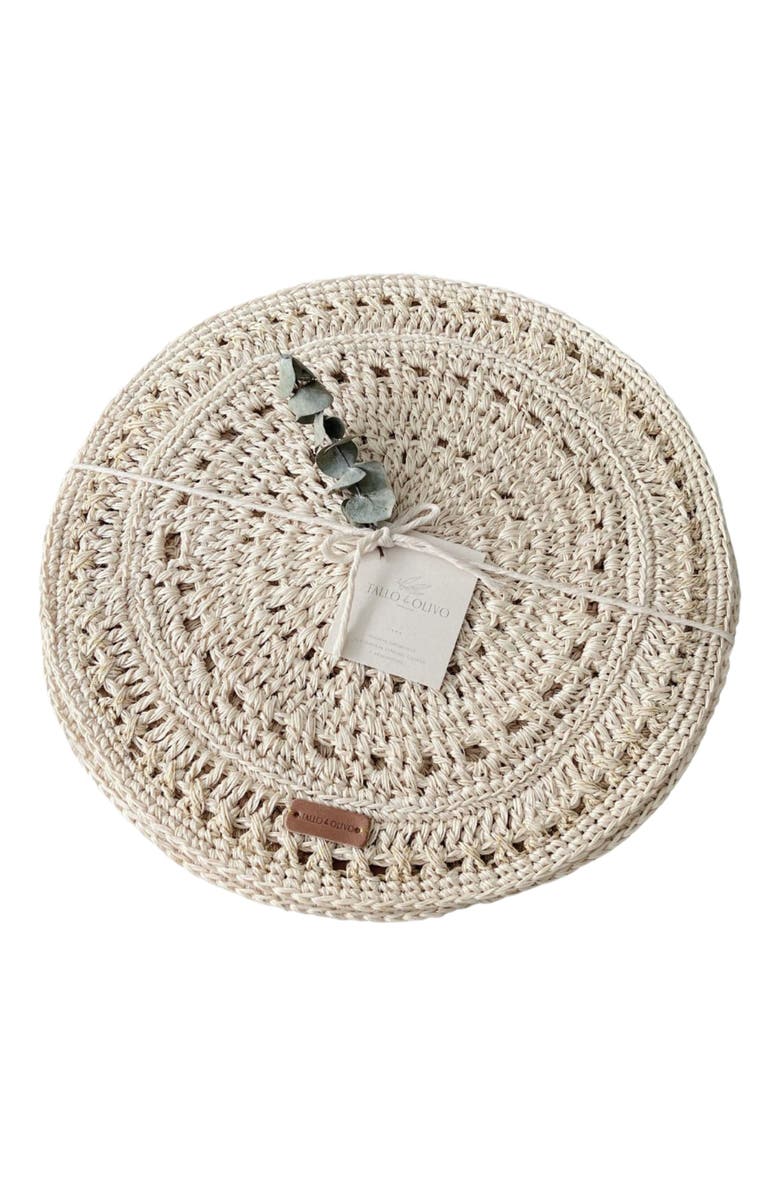 Tallo de Olivo Fique Pacific Placemats Set of 4, Main, color, Natural