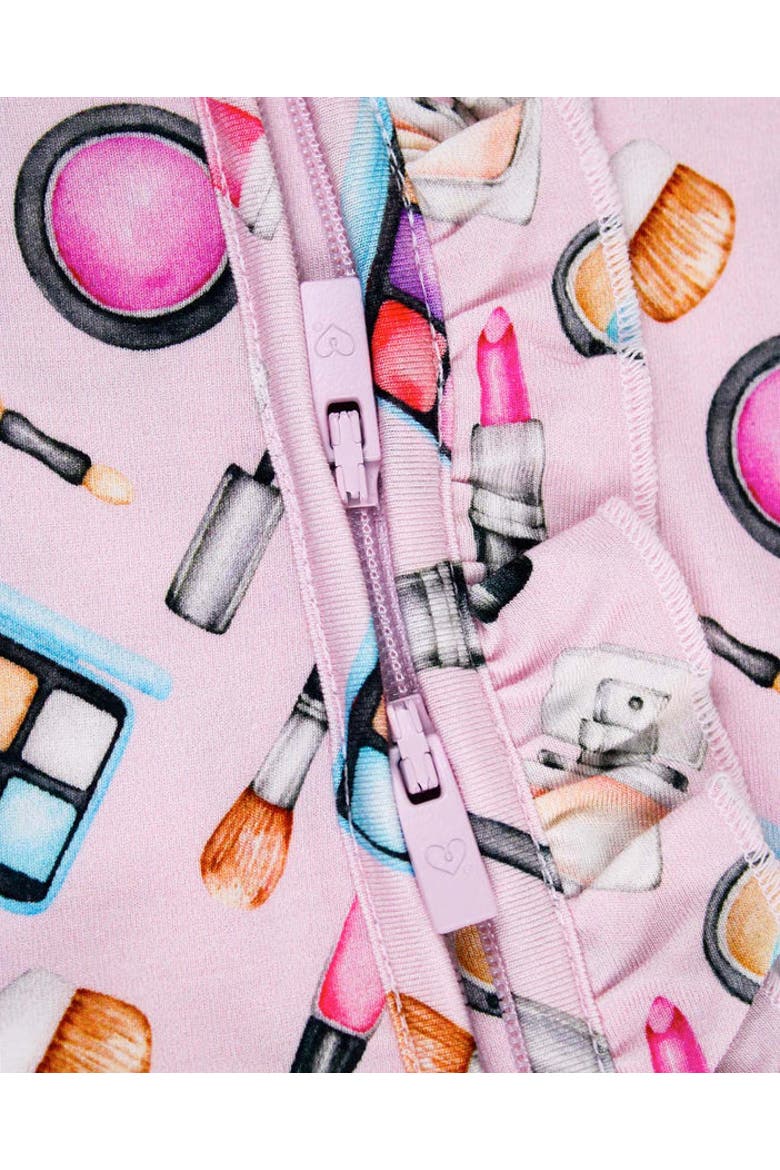 Makeup Print Convertible Romper, Alternate, color, Pink