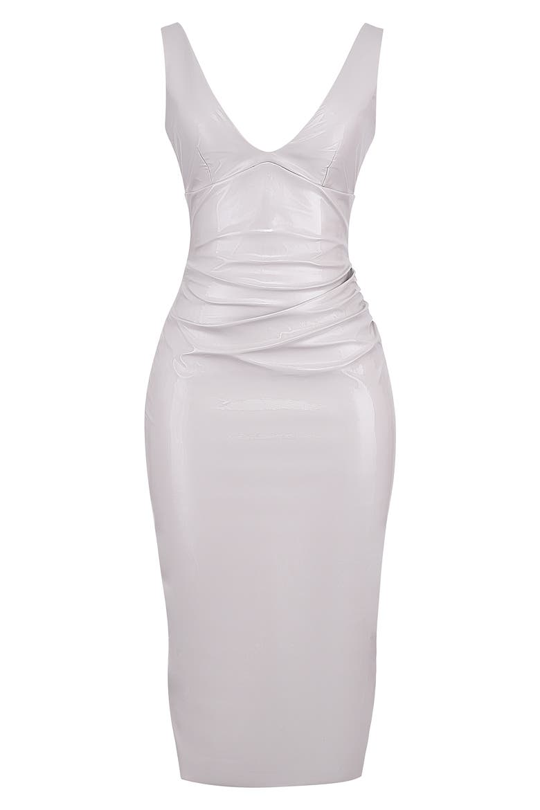Madeleine Vinyl Body-Con Dress, Alternate, color, VIOLET ICE