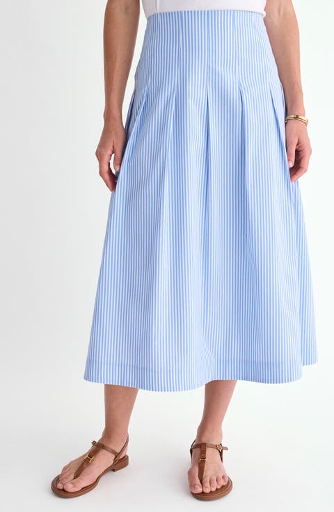 Quincy Striped Midi Skirt