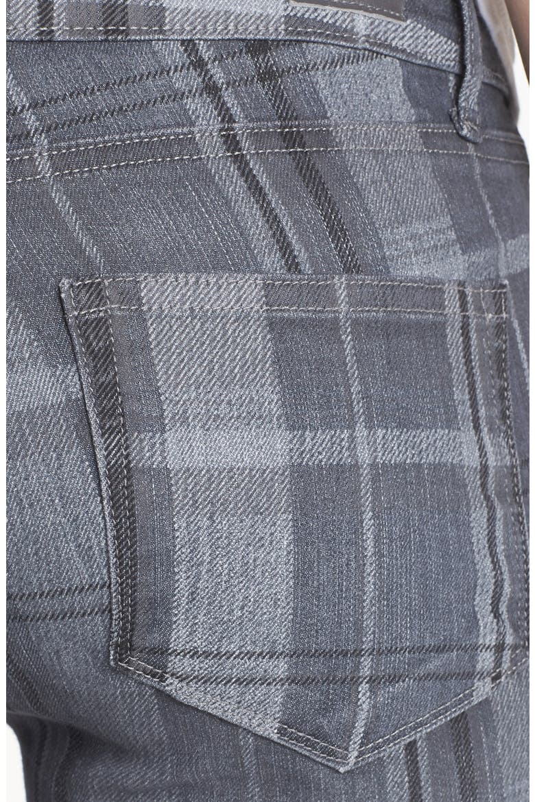 Denim 'Skyline' Plaid Ankle Jeans, Alternate, color, CLOUD COVER