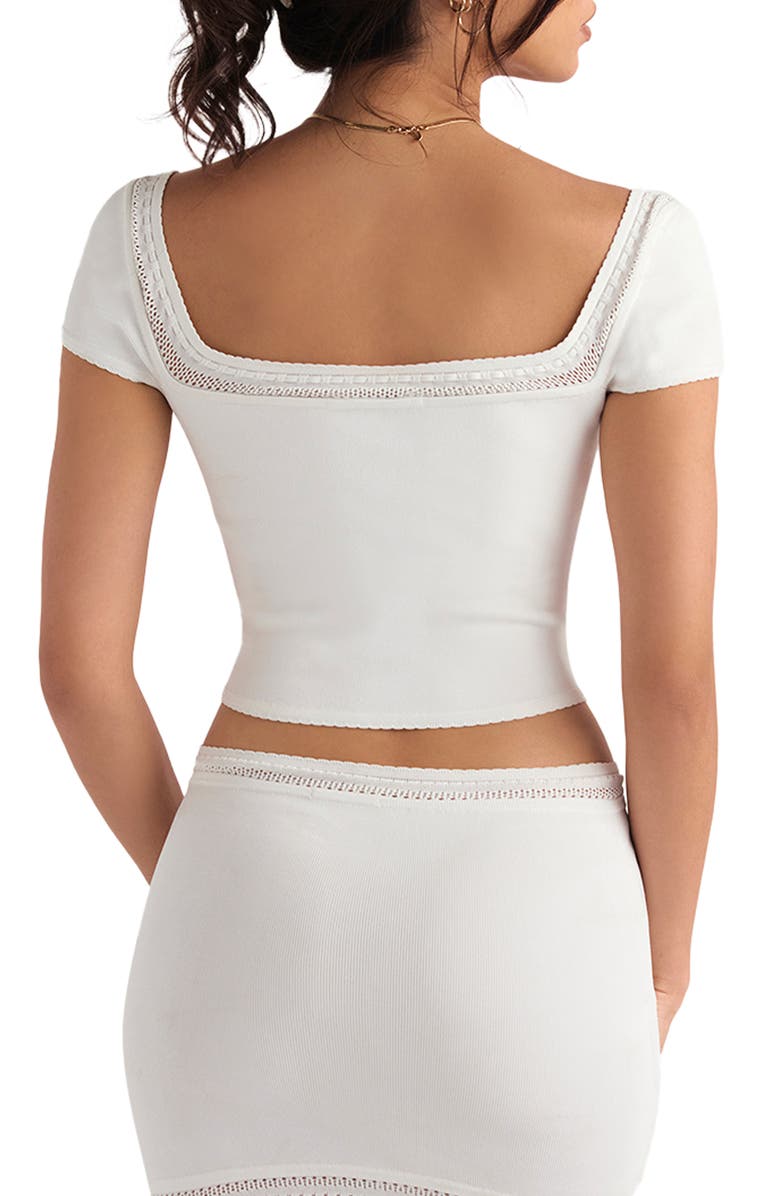HOUSE OF CB Nola Square Neck Crop Top, Alternate, color, 