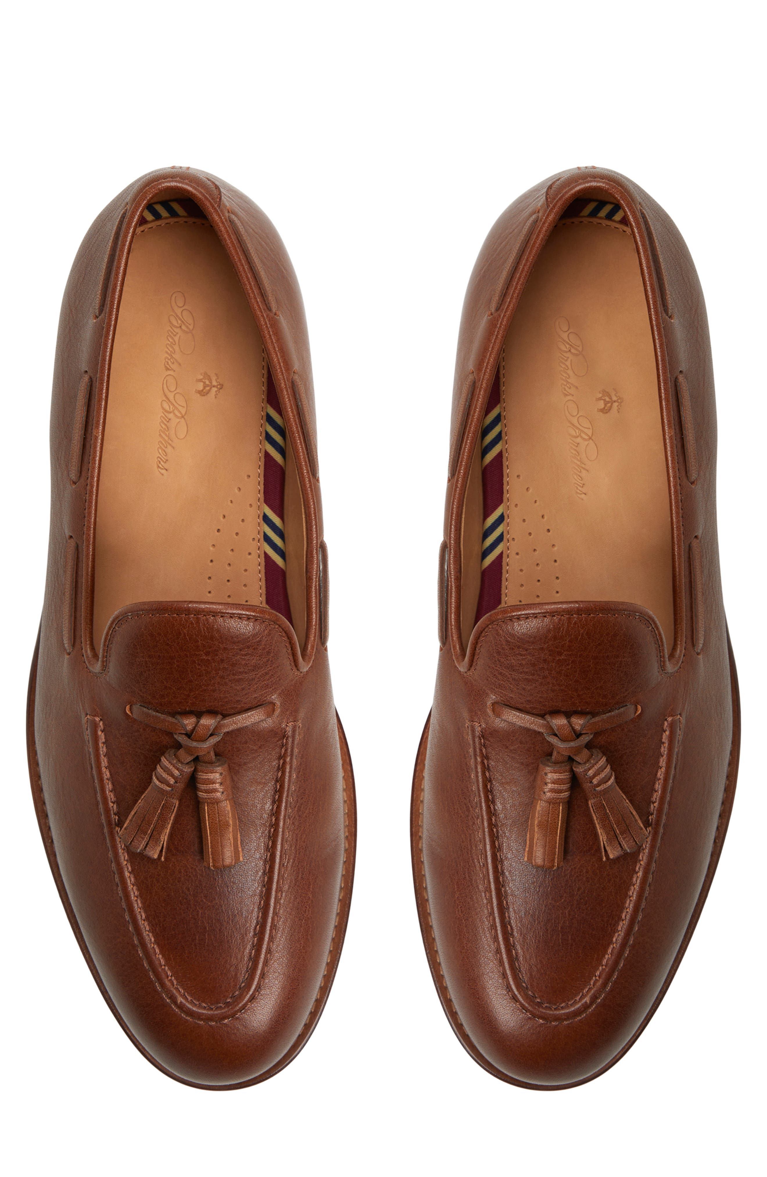Brooks Brothers Charlton Tassel Loafer, Alternate, color, Antique Brown