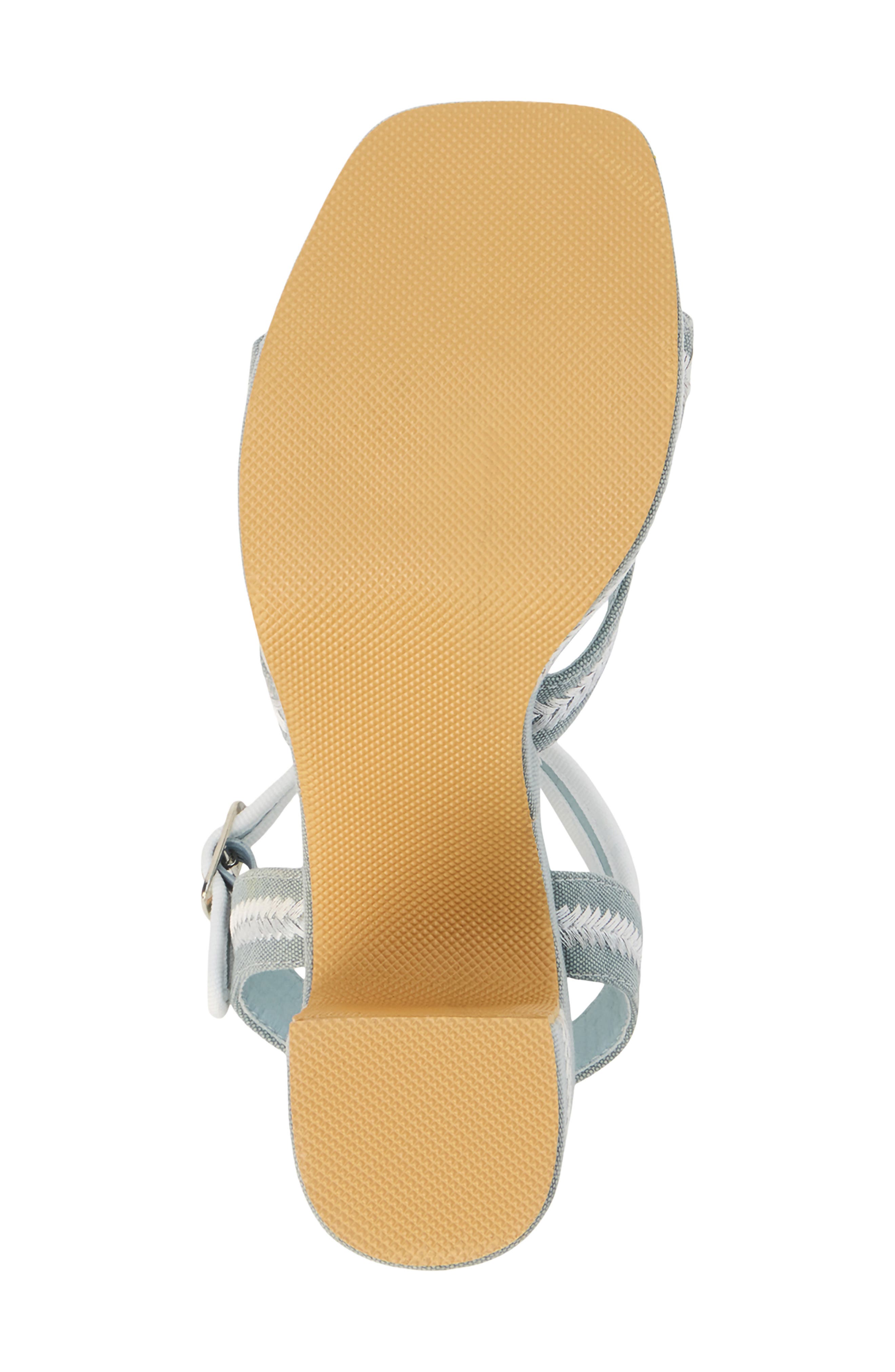 Adelaide Ankle Strap Platform Sandal, Alternate, color, DENIM