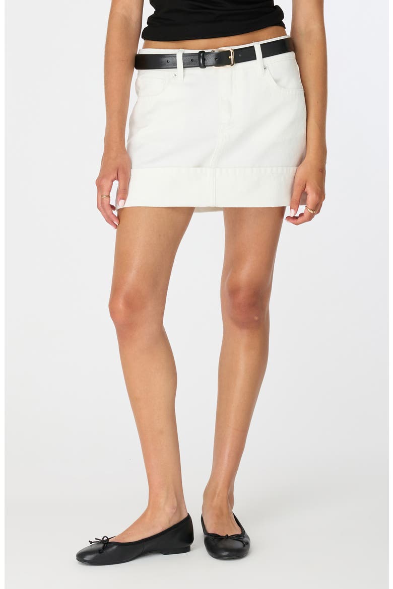 Alex Cuffed Selvedge Miniskirt, Main, color, CLOUD