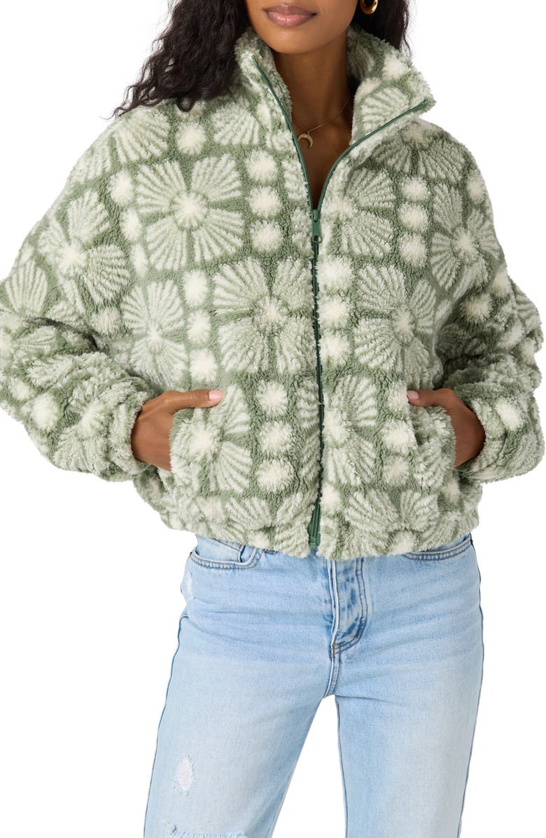 O'Neill Cordin Allover Print Fleece Jacket, Main, color,