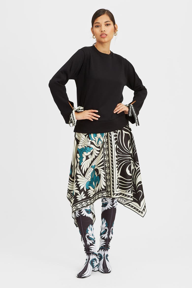 Sporty Foulard Dress Placée Mix Tiles Placée Black, Main, color, Mix Tiles Placée Black