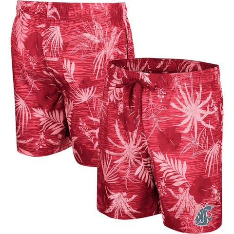Men's Colosseum Crimson Washington State Cougars What Else is New Swim Shorts