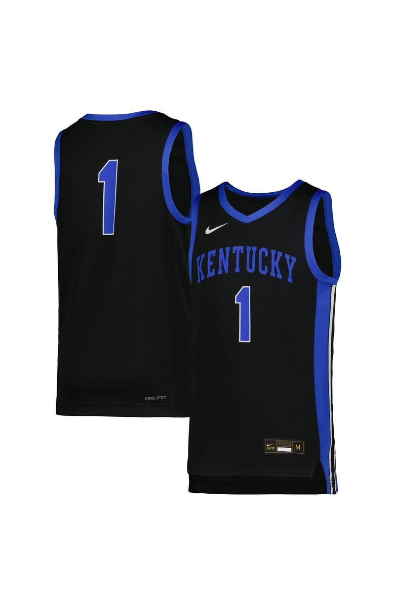 Nike Youth Nike #1 Black Kentucky Wildcats Icon Replica Basketball Jersey, Main, color, Black