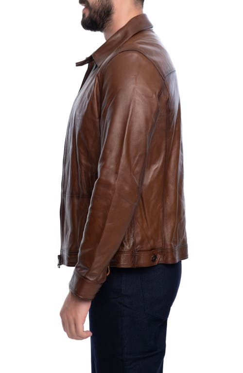 Vellapais Smooth Leather Jacket In Brown