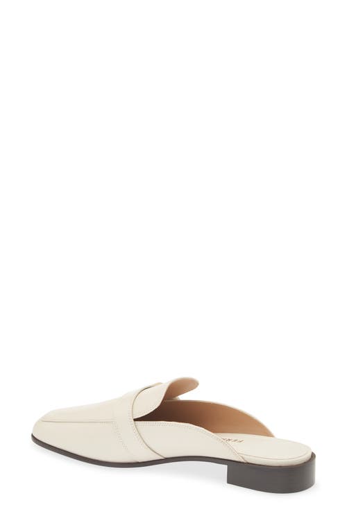 Ferragamo Hug Buckle Loafer Mule In White