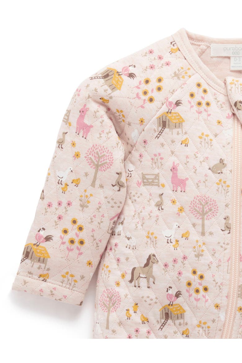 Quilted Coverall Onsie, Alternate, color, Farmhouse Print