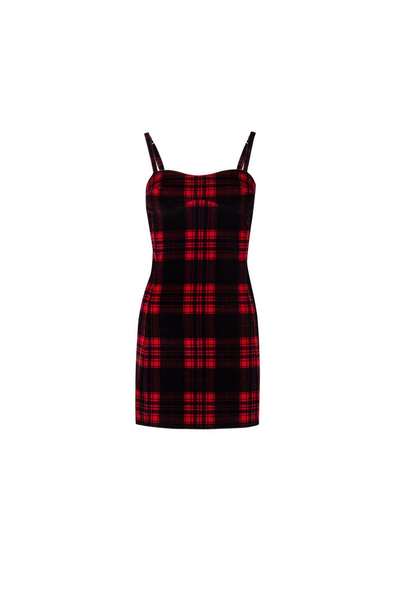 PCFG Pure Cotton Your *Itch Plaid Mini Dress, Alternate, color, Red