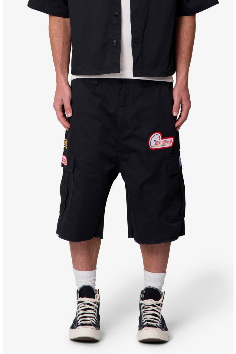 Baggy Cargo Work Shorts, Alternate, color, BLACK
