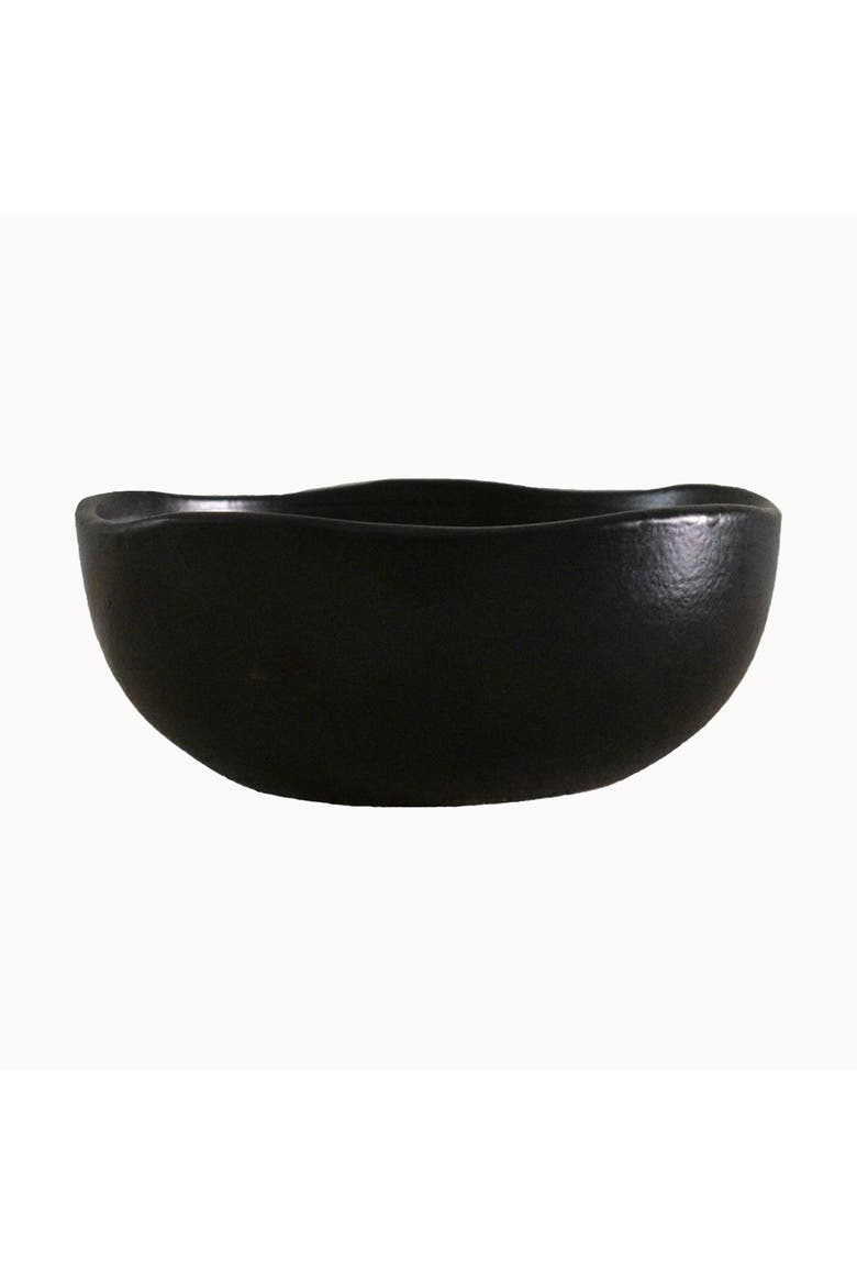 Handcrafted Modern Ceramic Serving Bowl, Main, color, Black