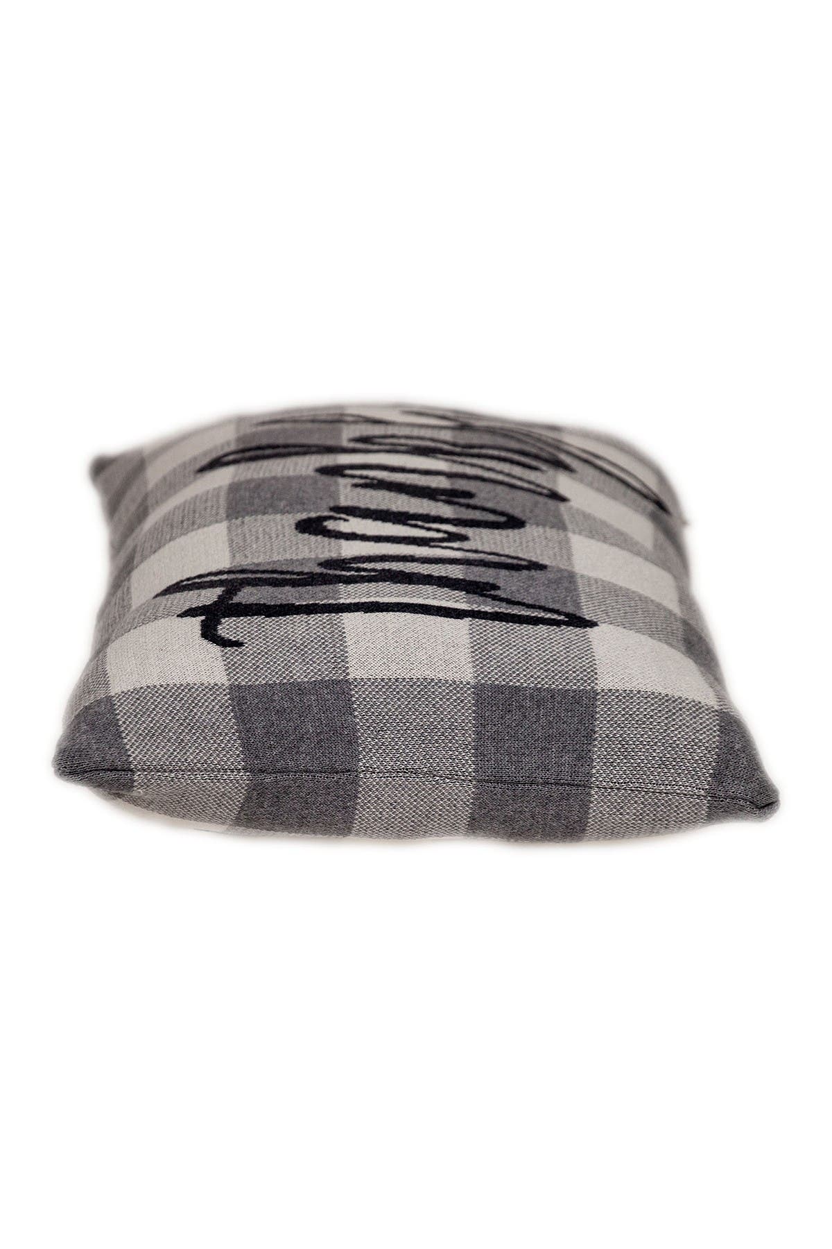 PARKLAND COLLECTION Grey Thankful Transitional Grey Throw Pillow