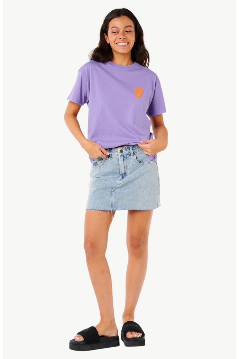Hibiscus Relaxed Graphic T-Shirt, Alternate, color, PURPLE HAW
