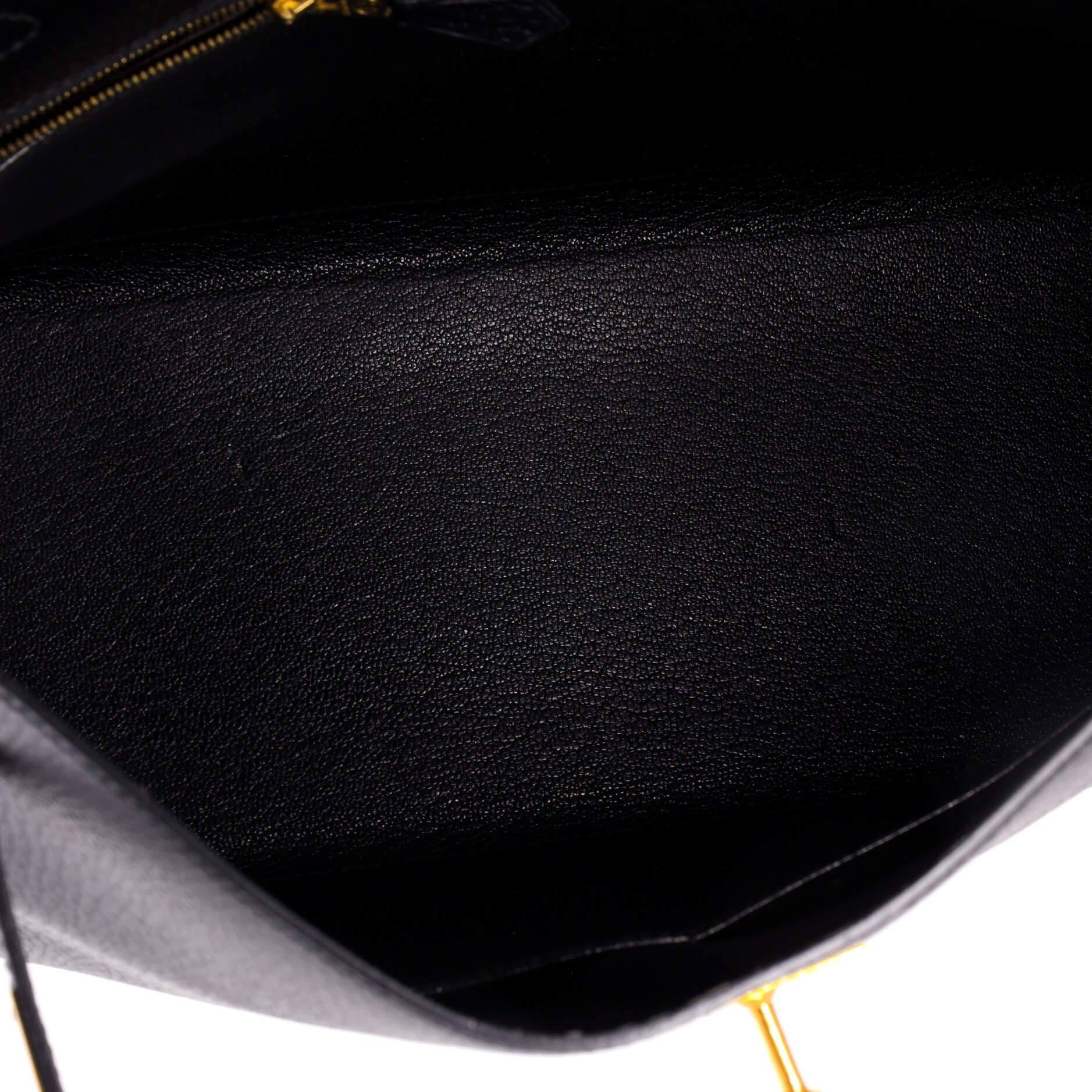 Kelly Handbag Black Ardennes with Gold Hardware 32, Alternate, color, Black