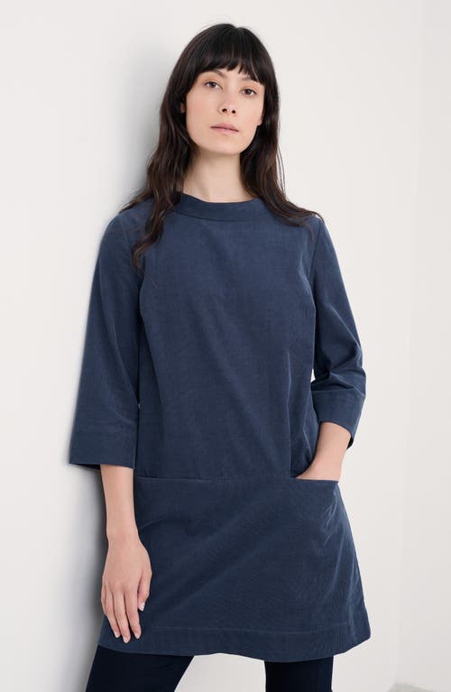Seasalt Cornwall Sail By The Stars Organic Cotton Corduroy Tunic In Blue
