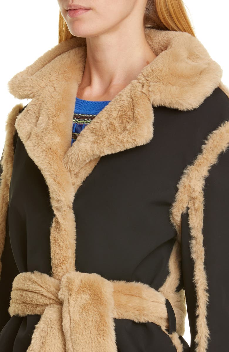 Opening Ceremony Reversible Faux Fur Coat, Alternate, color, 