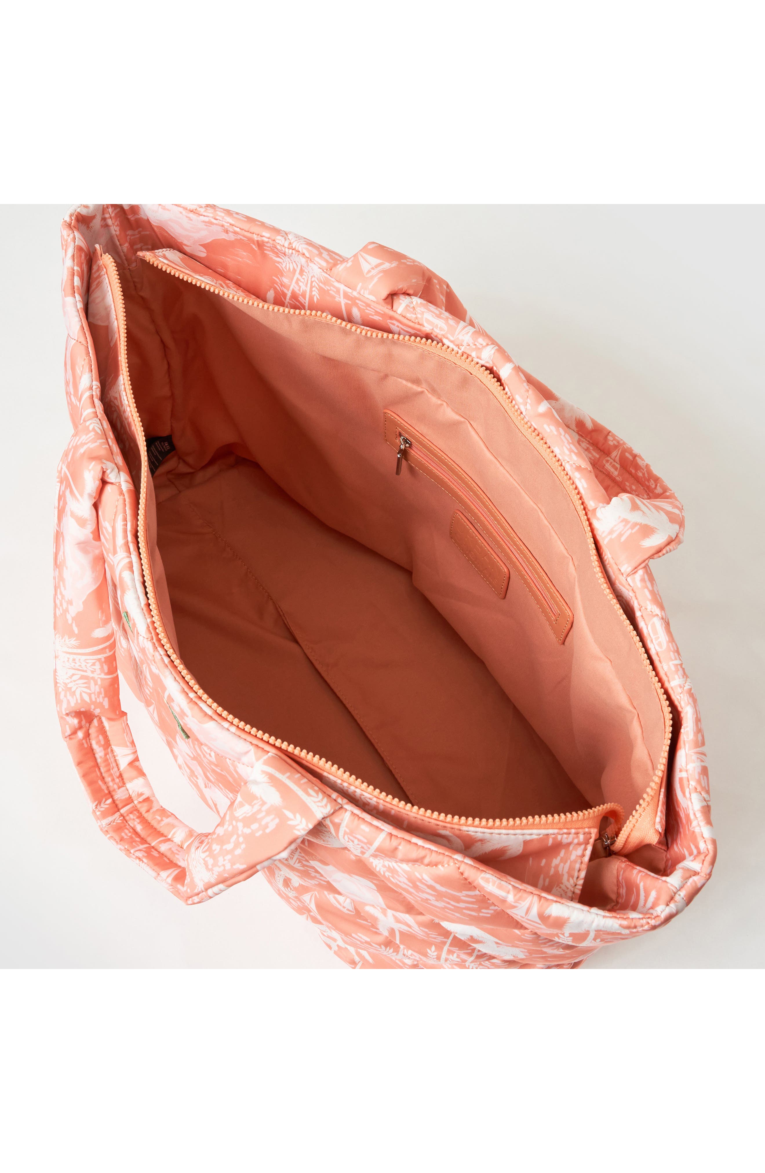 Woven Tote Bag, Alternate, color, ISLAND PEACH