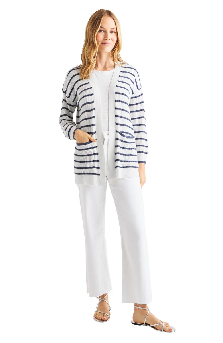 Splendid Luna Stripe Rib Cardigan, Alternate, color, 