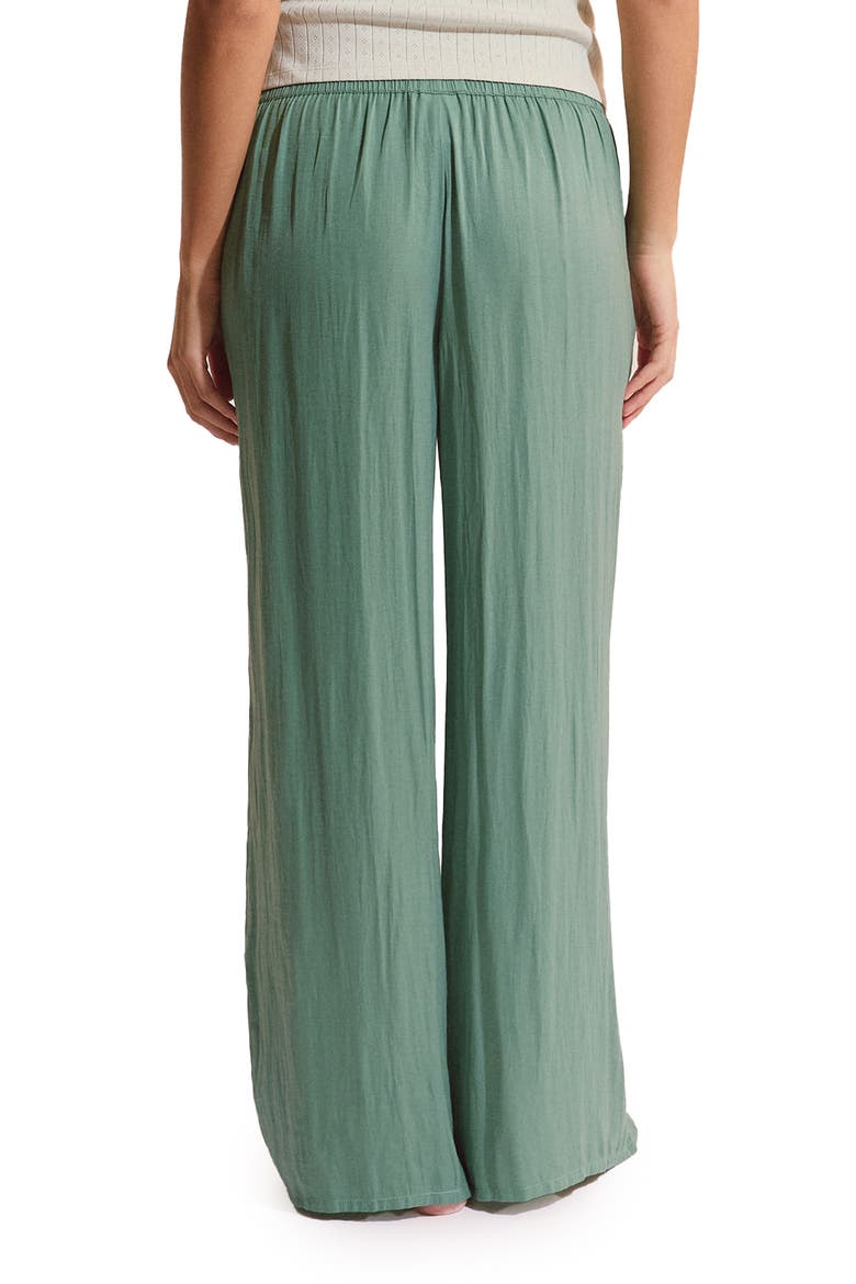 Cheeta Wide Leg Pajama Pants, Alternate, color, TEAL