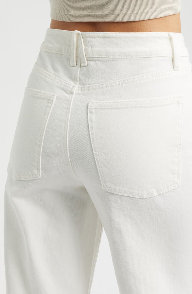 Good American Good Waist Palazzo Jeans, Alternate, color, White001