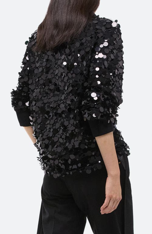 Helmut Lang Wool Palette Sequin Polo Top