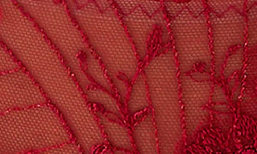 Wacoal Midnight Soirée Metallic Embroidered G-string In Red