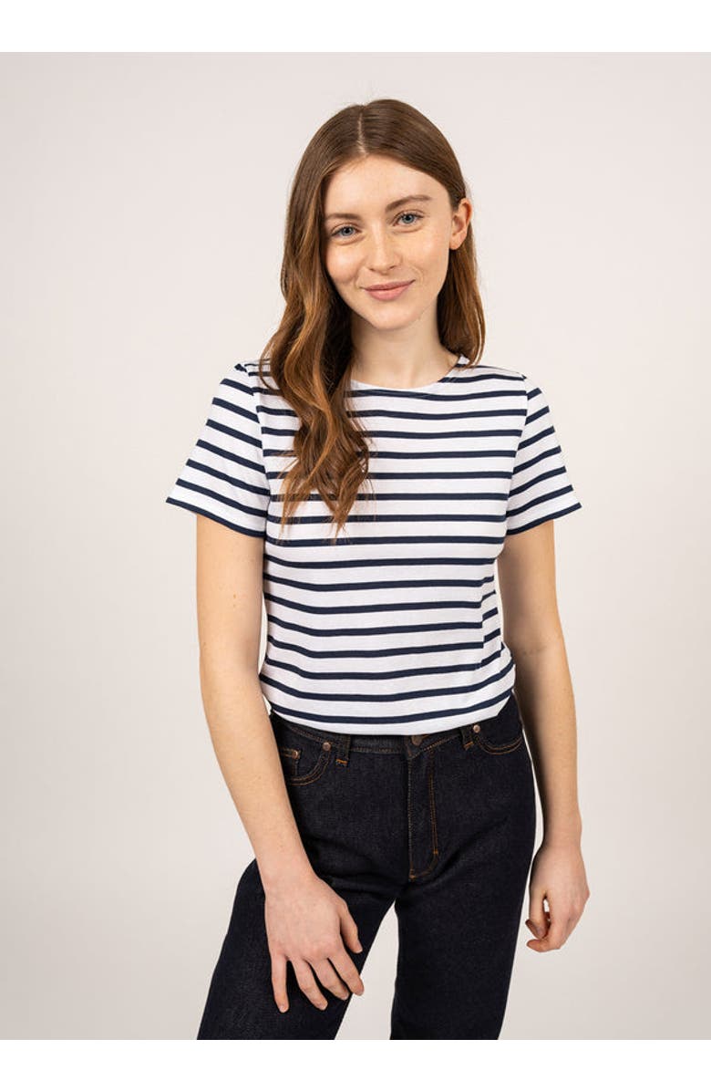 Saint James ETRILLE II - Short Sleeve Breton Stripe Tee, Alternate, color, White/Navy