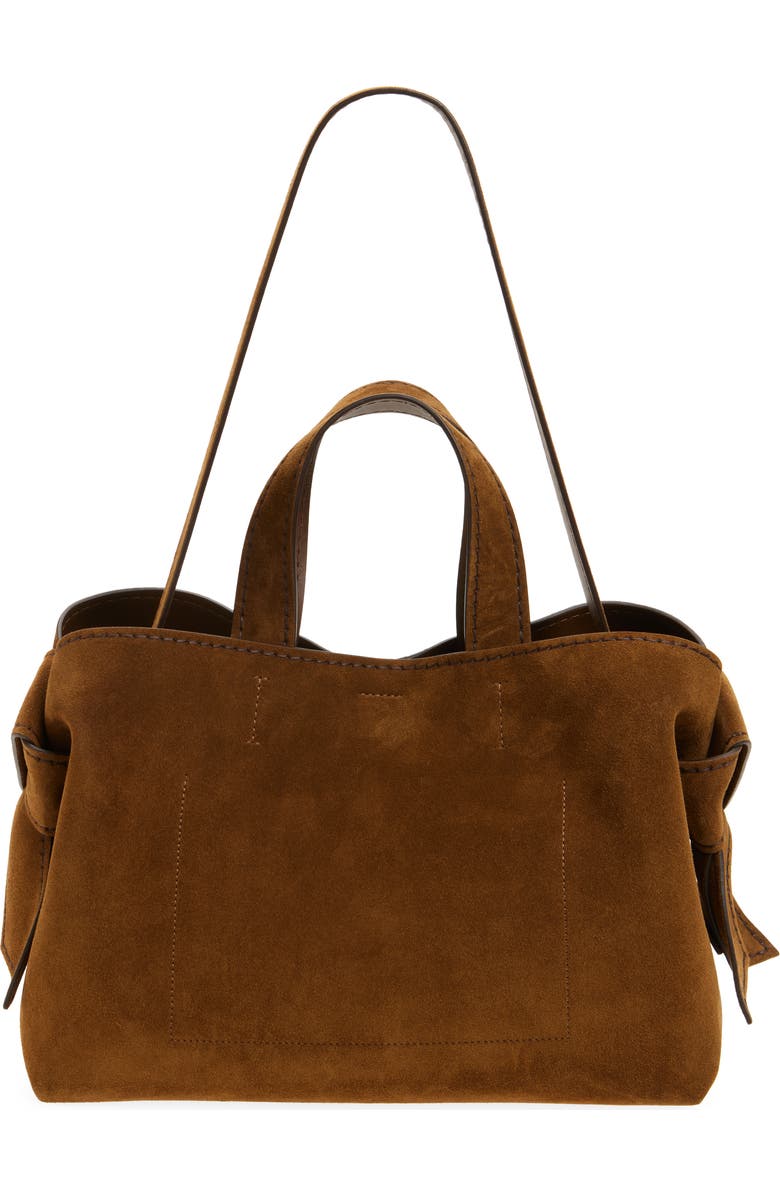 Acne Studios Musubi Suede Tote, Alternate, color, Cognac Brown