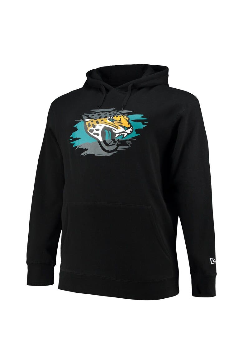 Men's New Era Black Jacksonville Jaguars Big & Tall Primary Logo Pullover Hoodie, Alternate, color, Black