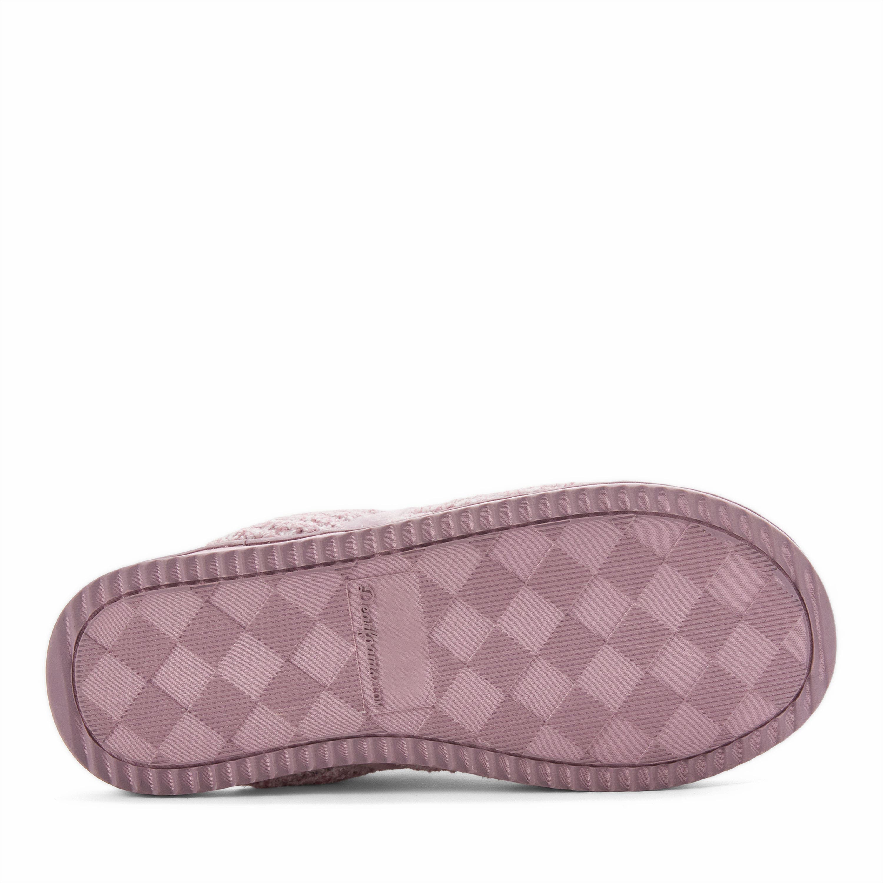 DEARFOAMS Serena Marled Chenille Scuff House Slipper, Alternate, color, Frosted Plum
