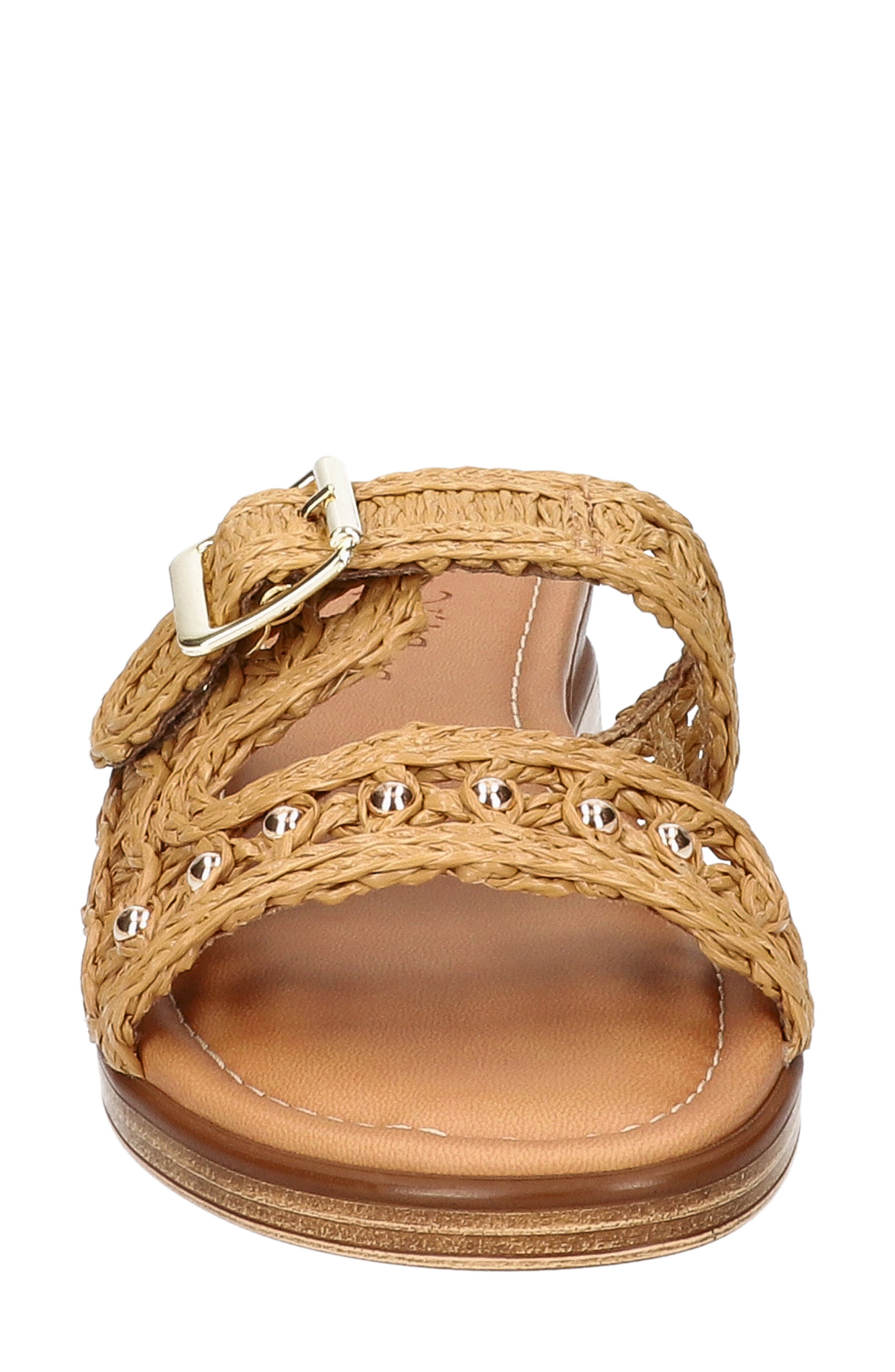 Bar-Italy Wedge Sandal, Alternate, color, BROWN RAFFIA