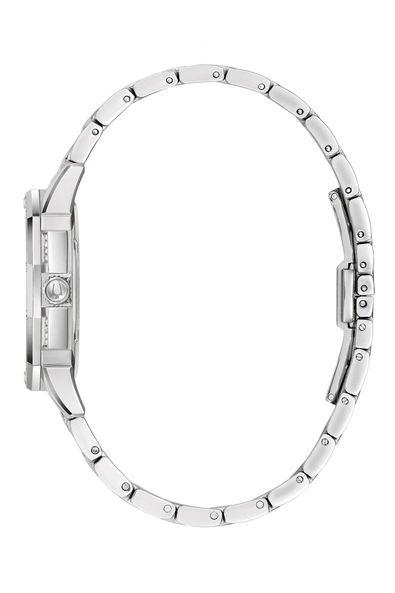 Octava Pavé Crystal Bracelet Watch, 34mm, Alternate, color, SILVER
