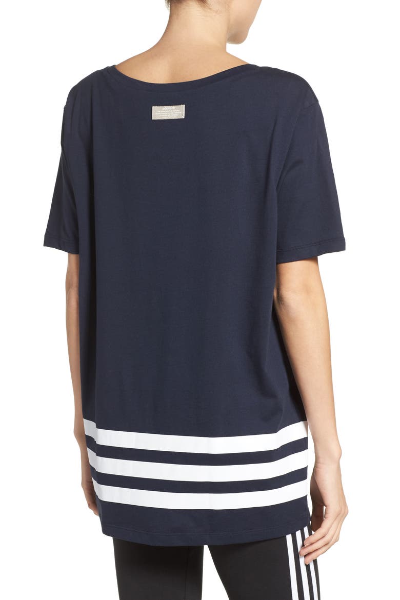 Originals 3-Stripes Tee, Main, color, LEGEND INK/ WHITE