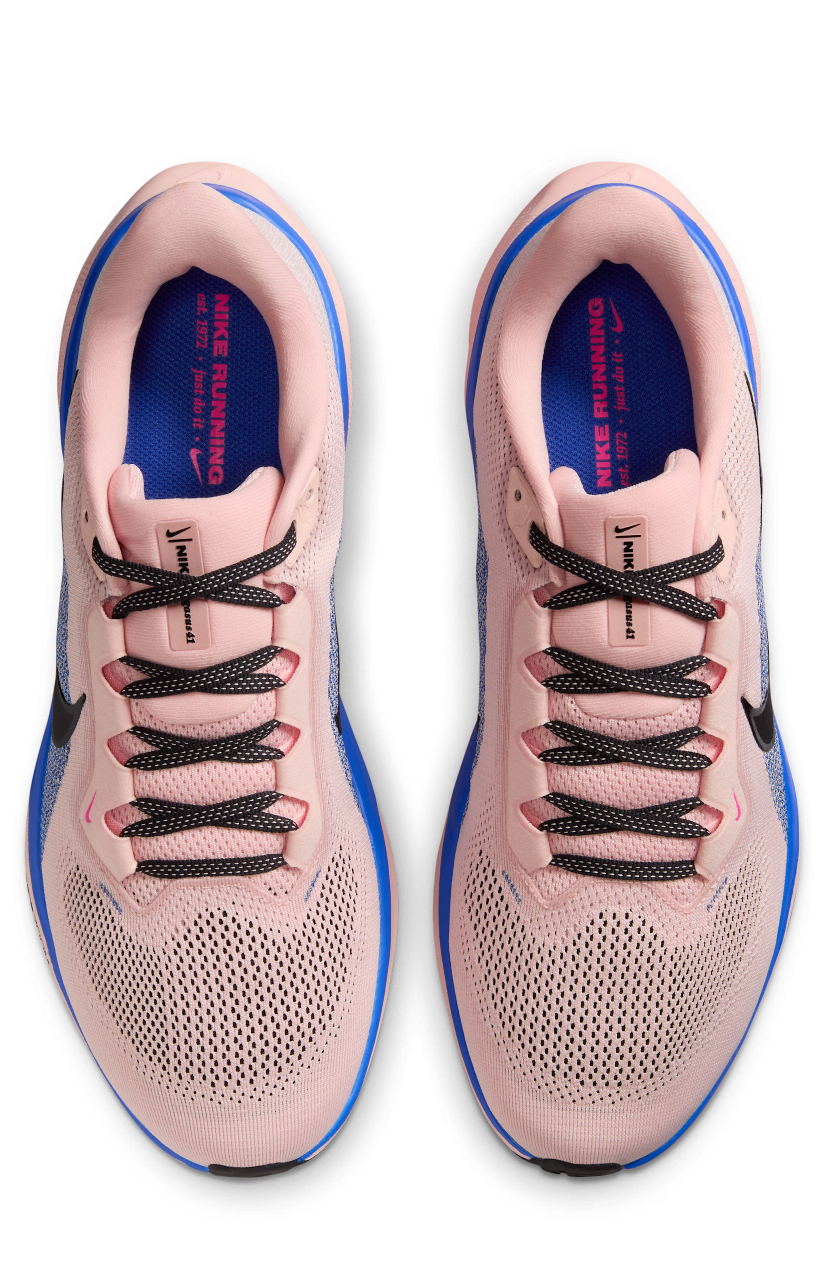 Nike Air Zoom Pegasus 41 Running Shoe, Alternate, color, Washed Coral/ Racer Blue