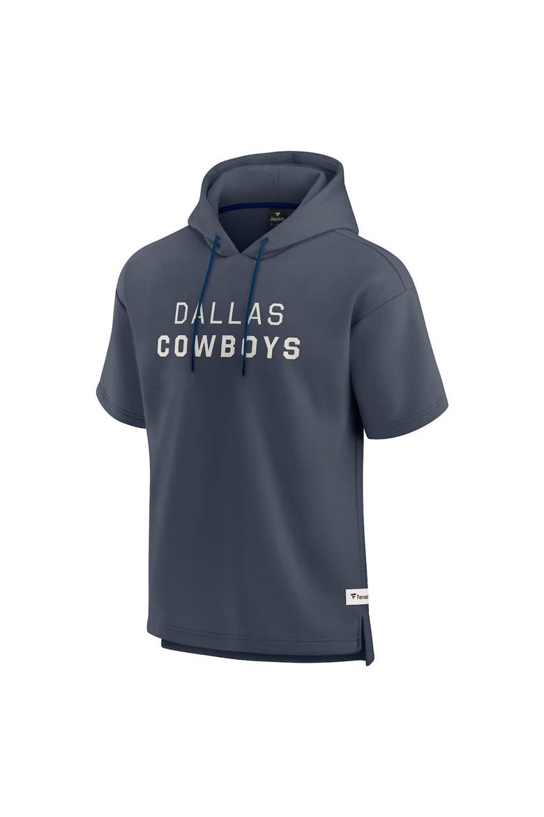 Men's Fanatics Navy Dallas Cowboys Elements Future Ground Lettering Short Sleeve Pullover Hoodie, Alternate, color, Navy
