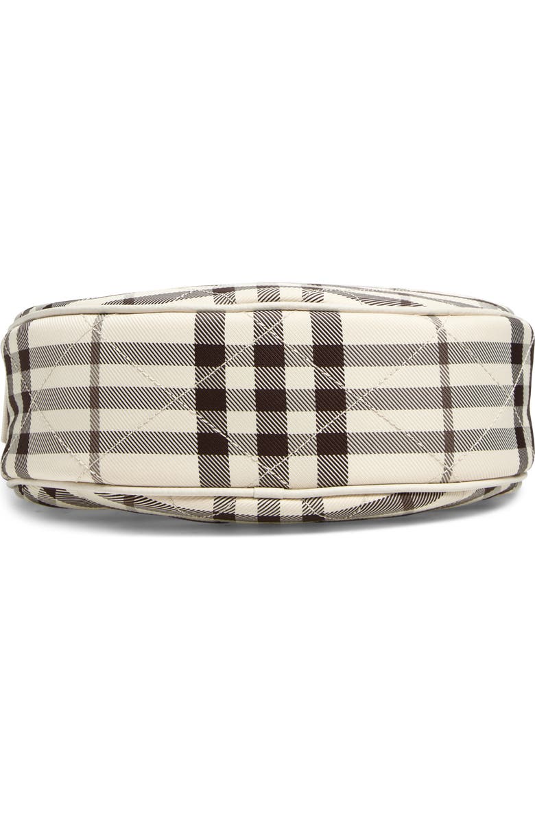 Burberry Horseshoe Check Quilted Twill Crossbody Bag, Alternate, color, Light Beige